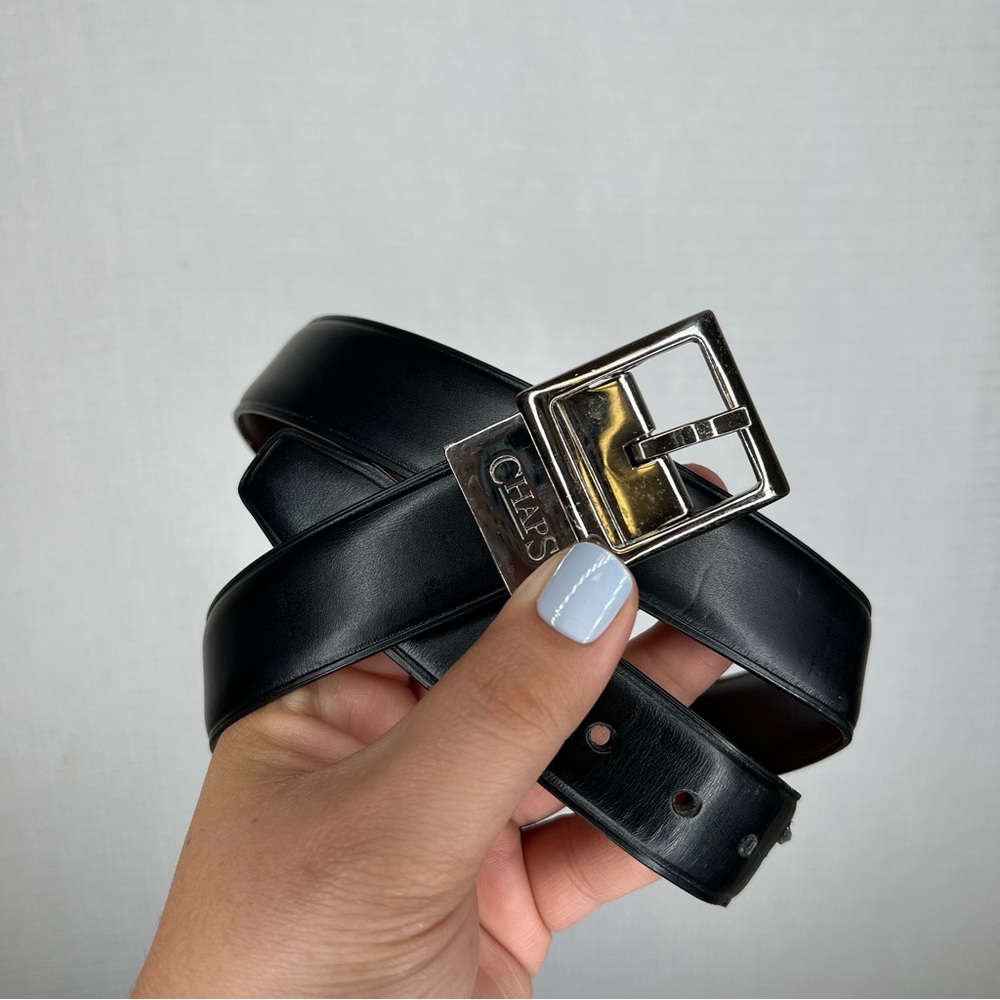 Chaps | Large 30-32‎ Brown Reversible Black Leather Belt for Men